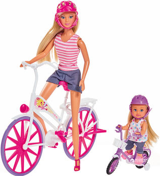 купить Simba Кукла Еви и Стеффи с велосипедом в Кишинёве 