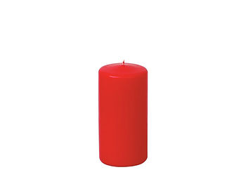 Свеча пеньковая Decor 14X7cm, 63часов, красная 