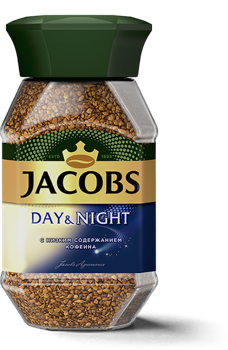 Кофе растворимый Jacobs Monarch Day&Nigh Decaff, 95г 