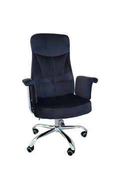 Fotoliu birou 2465 velour negru 