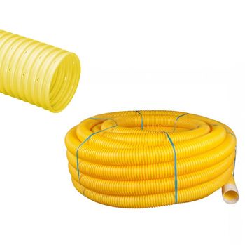 cumpără Teava corugata drenaj PVC D.160 (galben)  EGEPLAST în Chișinău 