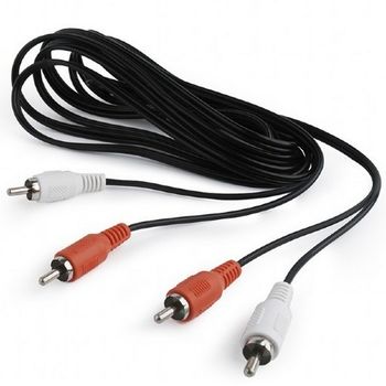 Cable RCA*2 - RCA*2,  1.8m, Cablexpert, CCA-2R2R-6 