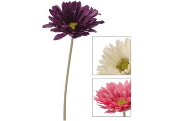 Floare artificiala "Gherbera" 75cm 3 culori 