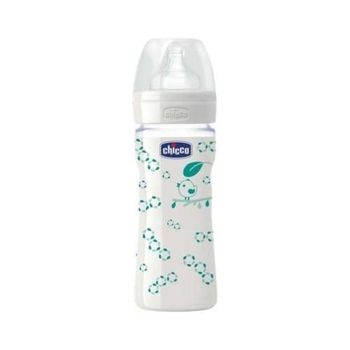 cumpără Chicco Biberon din sticlă cu tetină silicon Decorated Glass, 240 ml în Chișinău 