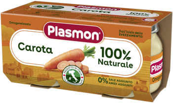 Пюре PLASMON морковь (4 мес), 2x80 г 