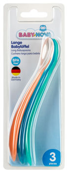 "Baby-Nova" Набор из 3-х длинных ложек для детей от 6 месяцев, без BPA, 1 комплект. (34608) 