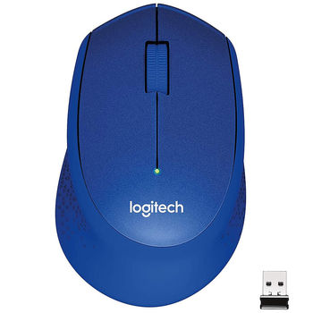 Мышь беспроводная компьютерная  Logitech Wireless M330 Silent Plus Blue, Optical Mouse for Notebooks, nano receiver, Blue, 910-004910