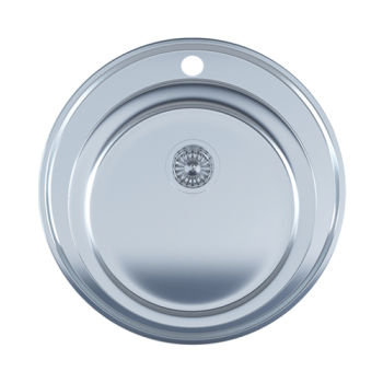 cumpără Chiuveta de bucatarie inox 0.8 mm (decor) Ø 51 cm (510) în Chișinău 