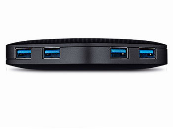 TP-Link UH400 USB Hub, mini-size, 4 ports, USB 3.0, Built-in USB connector cable