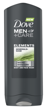 Gel de duş Dove Men Care Minerals+Sage, 400 ml 