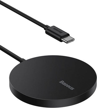 Baseus Wireless Charger Simple Mini Magnetic Type-C 15W (MagSafe for iPhone 12/13/14), Black 