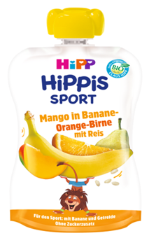 купить Hipp Hippis Sport пюре манго, банан, апельсин, груша и рис, 12+мес. 120г в Кишинёве 
