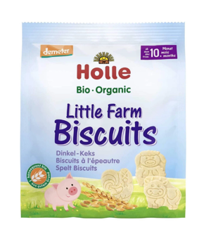 Holle Bio Organic biscuiti Little Farm din griu spelt (10 luni+) 100g 