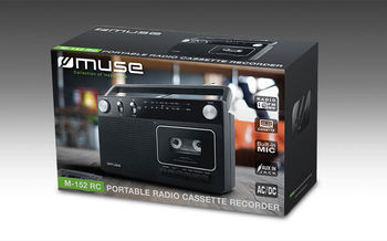 MUSE M-152 RC, Tuner FM, Cassette Recorder, Black 