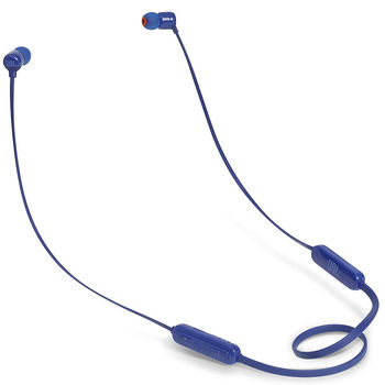 JBL Tune T110BT Blue Bluetooth Wireless In-Ear Headphones, 20Hz-20kHz, 16 Ohms, 96dB, Microphone, Remote, BT4.0, 120 mAh Lithium-Ion Polymer up to 6 hours, JBLT110BTBLU (casti cu microfon fara fir JBL / беспроводные наушники с микрофоном JBL)