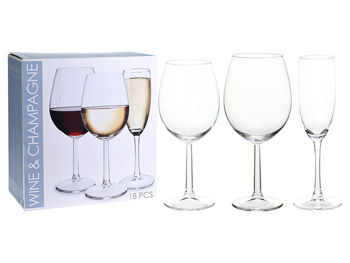 Set pocale pentru vin Vinissimo 18buc (6X430ml, 6X580ml, 6X180ml) 