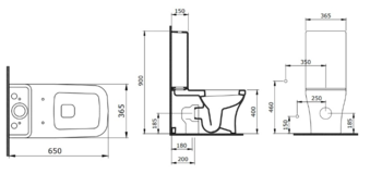 Vas WC pe podea Scala Rimless + capac soft close 