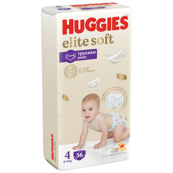 Scutece-chiloţel Huggies Elite Soft 4 (9-14 kg), 56 buc. 