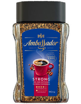 Cafea AMBASSADOR Strong 190г 