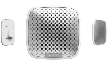 Ajax Outdoor Wireless Security Siren "StreetSiren", White, 85-113dB, LED Frame 