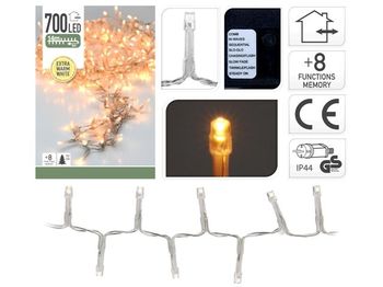 Luminite de Craciun "Ramura" 700LED extra alb-cald, 14m, 8reg, cablu transp 