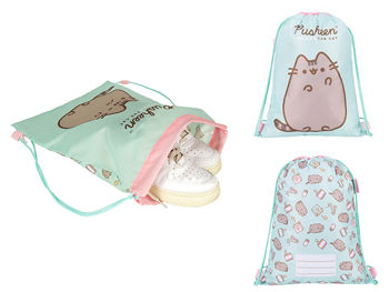 Geanta-rucsac pentru incaltamintepii Bambino Pusheen Mint 34X43cm 