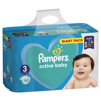 купить Pampers Подгузники Giant Pack 3, 6-10 кг, 90 шт в Кишинёве 