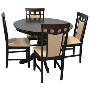 Costacurta Стол Capella Chocolate + 4 стулa Deepa R Chocolate/Bej