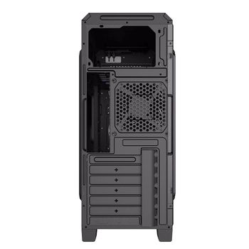 Case ATX GAMEMAX G562-RGB, w/o PSU, 1x120mm, Blue LED, 75 RGB LED Front Panel, USB3.0, Black 