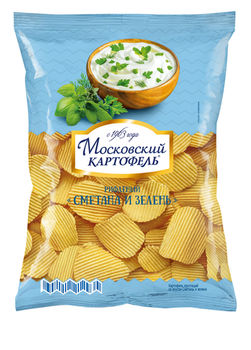 Chips-uri "Moscovskii Kartofeli" Smintina si Verdeata 70g 