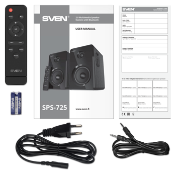 Speakers SVEN "SPS-725" Bluetooth, Remote, Black, 50w 