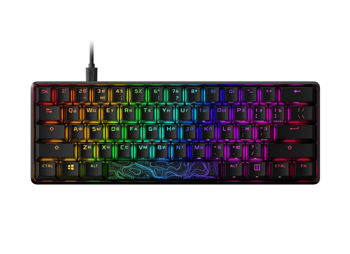 Gaming Keyboard HyperX Alloy Origins 60, Mechanical, TLK, Steel frame, Onboard memory,RGB, Pink, USB 
