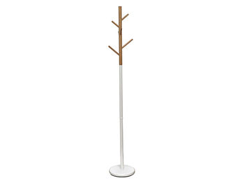 Вешалка для верхней одежды "Дерево" 176cm, бел металл+дерево 
