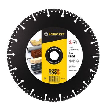 cumpără Disc diamant 1A1RSS V 230x2,6/1,8x6x22,2 Baumesser  Pro Rex în Chișinău 