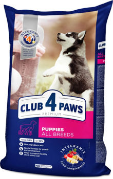 CLUB 4 PAWS Премиум cухой корм для щенков всех пород 14 кг 