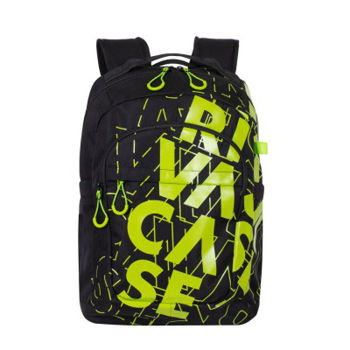 Backpack Rivacase 5430, for Laptop 15,6" & City bags, Black/Lime 