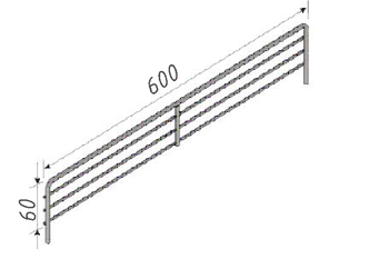 cumpără Separator pentru poliță 60x600 mm (zinc), metal în Chișinău 