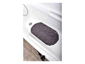 Коврик для ванны овал 36X69cm Tendance Bubbles серо-кор, PVC 