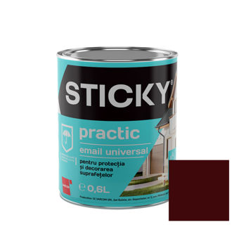STICKY PRACTIC Эмаль Алкидная Коричневая 0,6 л 