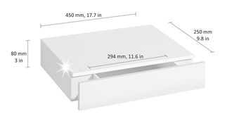 купить Ящик с размерами 450x250x80 мм, белый в Кишинёве 