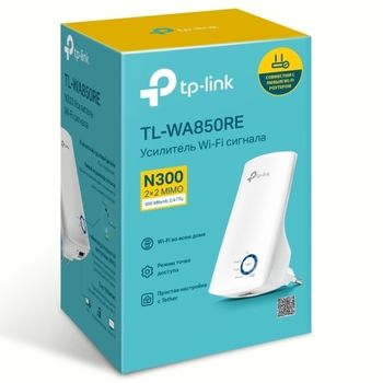 Wi-Fi N Range Extender/Access Point TP-LINK "TL-WA850RE", 300Mbps, Integrated Power Plug 
