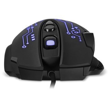 Gaming Mouse SVEN RX-G715, Optical 800-2400 dpi, 7 buttons, Silent, Soft Touch,Backlight, Black, USB 
