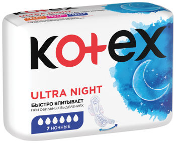 Прокладки Ночные Kotex Ultra, 7 шт 