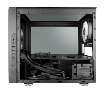 Case mATX Chieftec Chieftronic M1, w/o PSU, 1x120mm RGB, 2xUSB3.0, 2xUSB2.0, Temperd Glassl, Black 