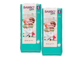 1 Set 2 pachete Scutece Bambo Nature 4  (7-14 kg), 48 buc 