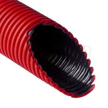 купить Труба D. 63 (52мм) для кабеля HDPE 450 N/m ELCOR, гофрированная, двухслойная /красная в Кишинёве 