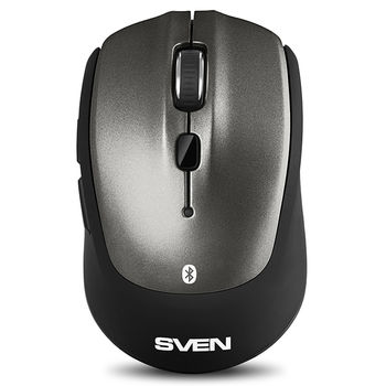 Wireless Mouse SVEN RX-585SW Silent, Optical, 1000-1600 dpi, 6 buttons, Ambidextrous,BT+2.4Ghz, Grey 
