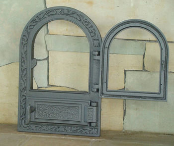 Дверца чугунная со стеклом правая FPM1 