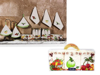 Set prosoape de bucatarie 3buc, 30X50cm NH Fruits, bumbac 