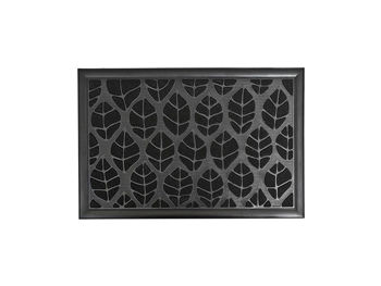 Covoras pentru antreu 40X60cm Luance "foaie negru", PP/cauciuc, negru 